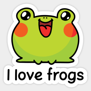 I love frogs Sticker